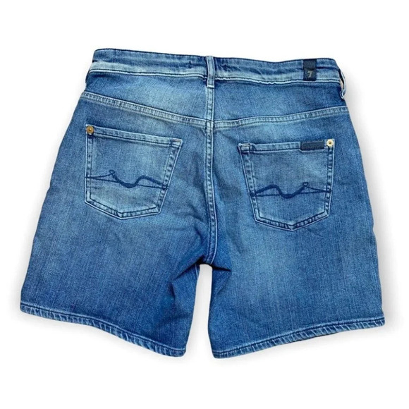 7 For All Mankind Blue Jean Shorts Size 25 - Picture 2 of 8